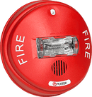 Potter CHS-24PR Ceiling Selectable Horn/Strobe, Plain, Red