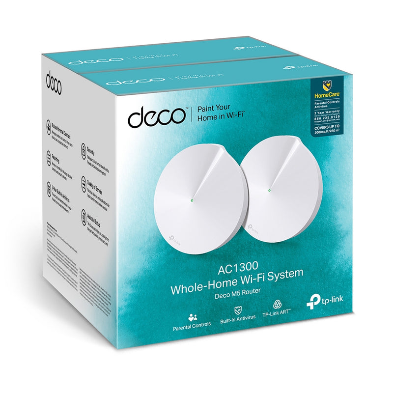 TP-Link Deco M5(2-pack) AC1300 Whole Home Mesh Wi-Fi System