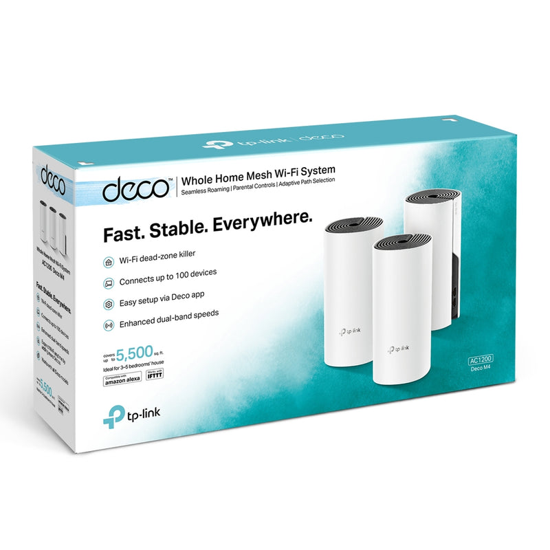 TP-Link Deco M4(3-pack) AC1200 Deco Whole Home Mesh WiFi System