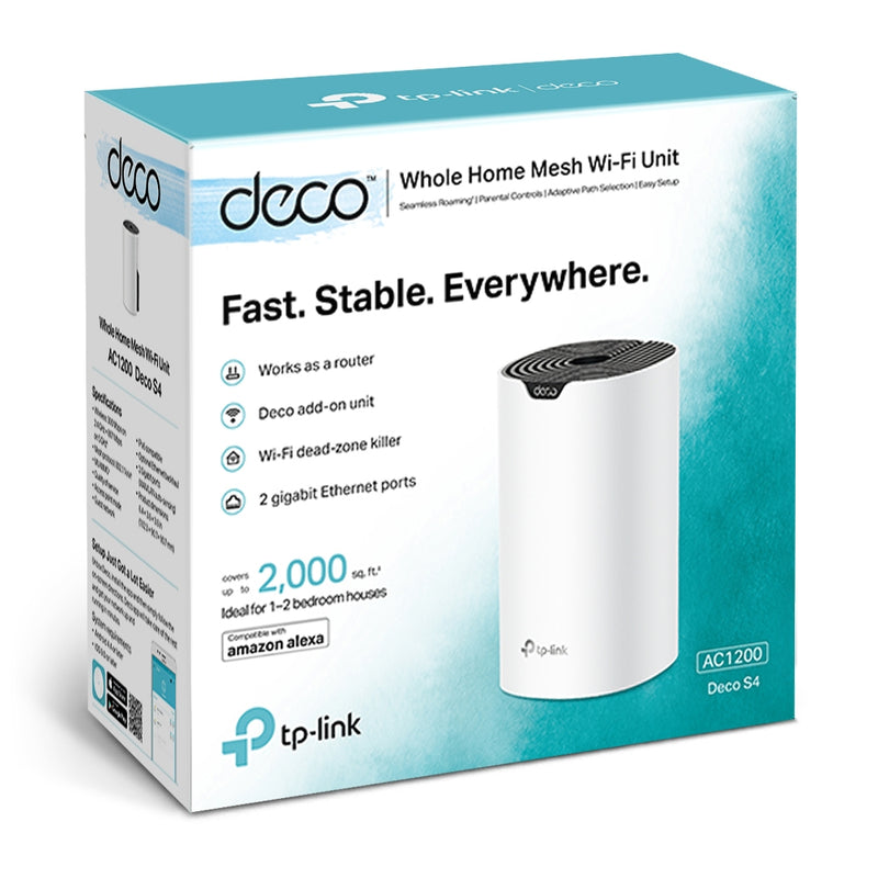 TP-Link Deco S4(1-pack) AC1200 Whole Home Mesh Wi-Fi System