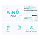 TP-Link Deco X55(1-pack) AX3000 Whole Home Mesh WiFi 6 Unit