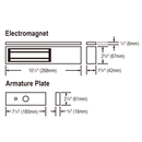 Seco-Larm E-941SA-1K2DPSQ 1,200-lb Electromagnetic Lock, Status LED, Bond sensor, Door Position Sensor, UL Listed