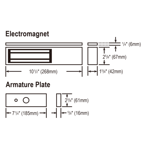 Seco-Larm E-941SA-1200 1,200-lb Electromagnetic Lock, UL Listed