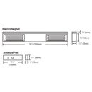 Seco-Larm E-941DA-600PQ 600-lb Electromagnetic Lock, Double-door, Bond Sensor, Status LED, UL Listed