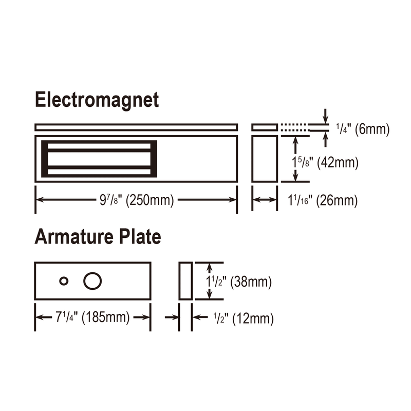 Seco-Larm E-941SA-600 600-lb Electromagnetic Lock, UL Listed