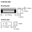 Seco-Larm E-941SA-300 300-lb Electromagnetic Lock, Indoor / Outdoor
