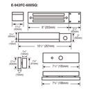 Seco-Larm E-942FC-600SQ 600-lb Electromagnetic Gate Lock, Face Mount, Weldable, Pack of 2