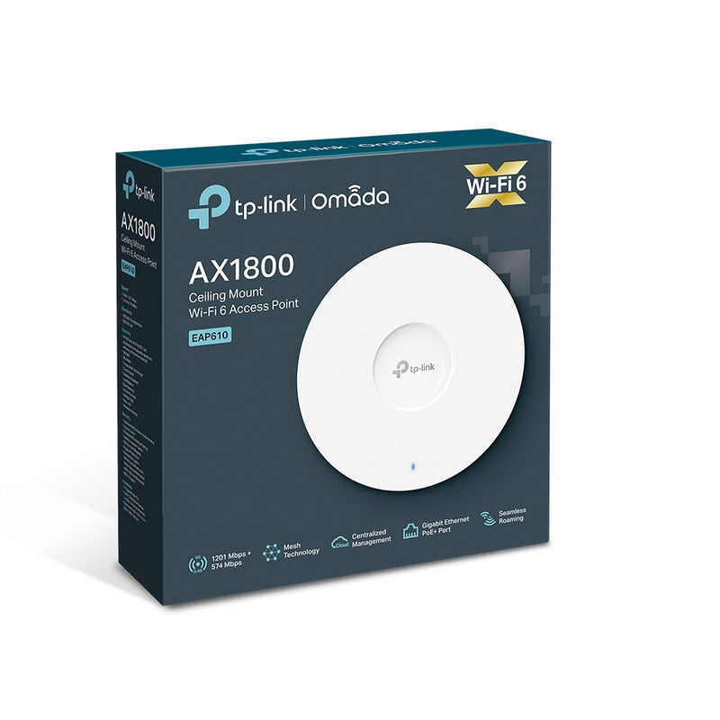 TP-Link EAP610_V2 AX1800 Ceiling Mount WiFi 6 Access Point