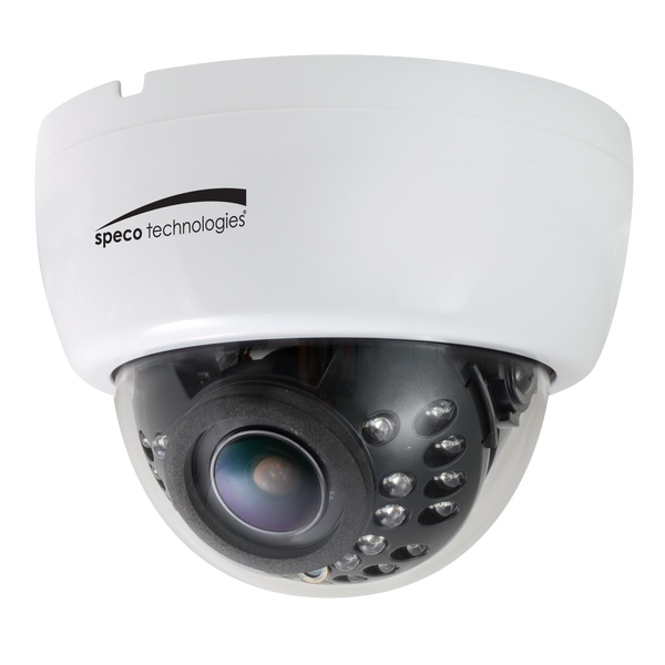 Speco HLED33DTW 2MP HD-TVI Indoor Dome w/IR, 12/24V, TAA