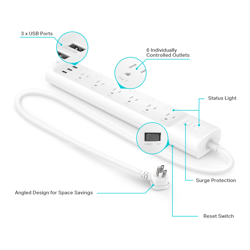 TP-Link HS300 Kasa Smart Wi-Fi Power Strip