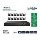 Invid INVID-K164T512 16 Channel NVR with 4 TB +(12) 5-Megapixel Cameras