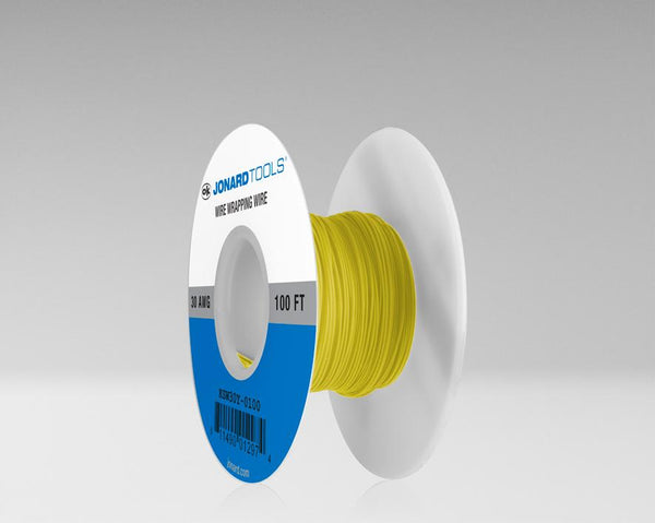 30 AWG KynarÂ® Wire CSW, Low Strip Force, Yellow, 100 ft