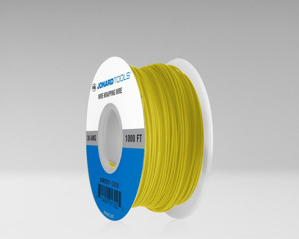 30 AWG KynarÂ® Wire CSW, Low Strip Force, Yellow, 1000 ft