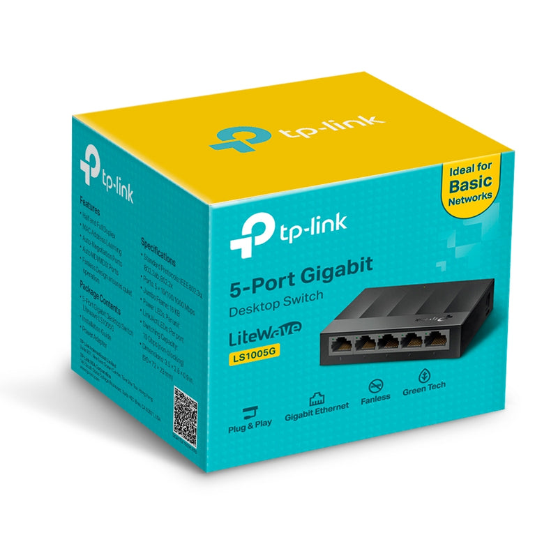 TP-Link LS1005G 5-Port 10/100/1000Mbps Desktop Switch