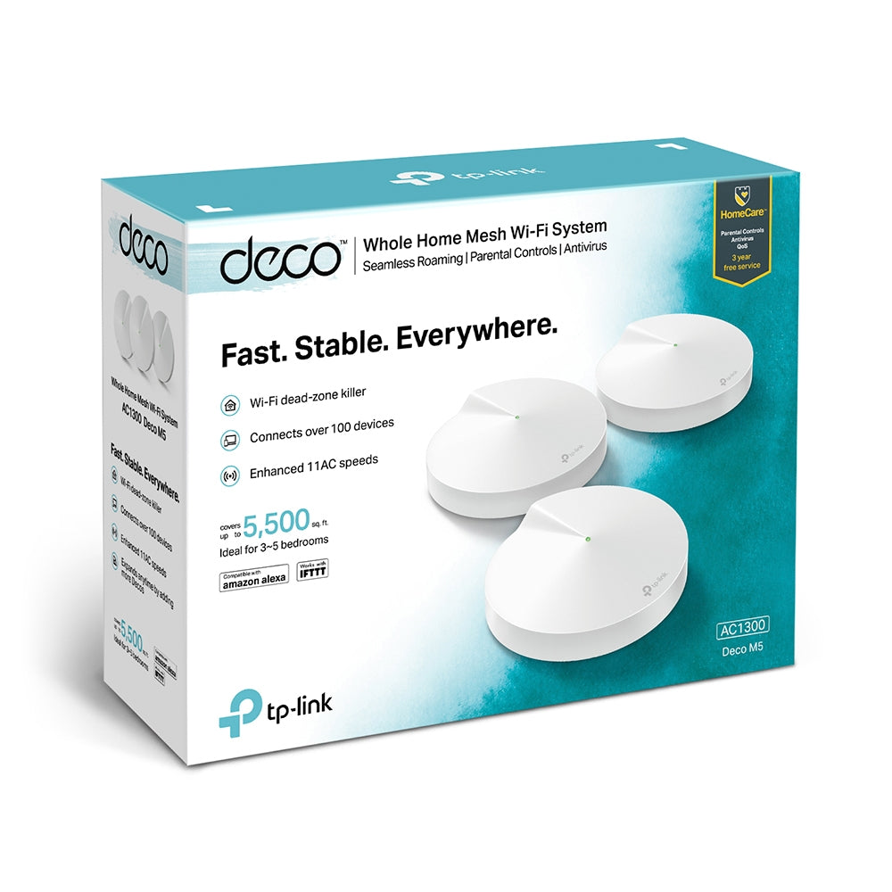 TP-Link - TP-link Deco M5 AC1300 Wi-Fiシステム 3台セット TP-Link Deco M5 AC1300 MU-MIMO Dual-Band Mesh Network Router