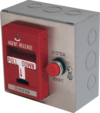 Potter MAS-R Manual Release/Abort Station Red Pull