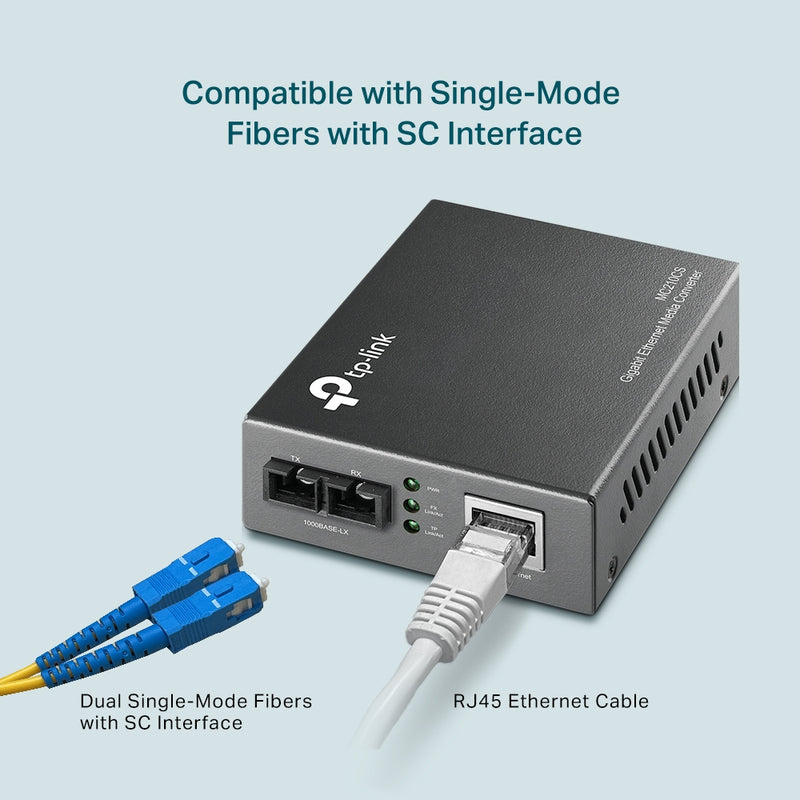 TP-Link MC210CS Gigabit Single-Mode Media Converter