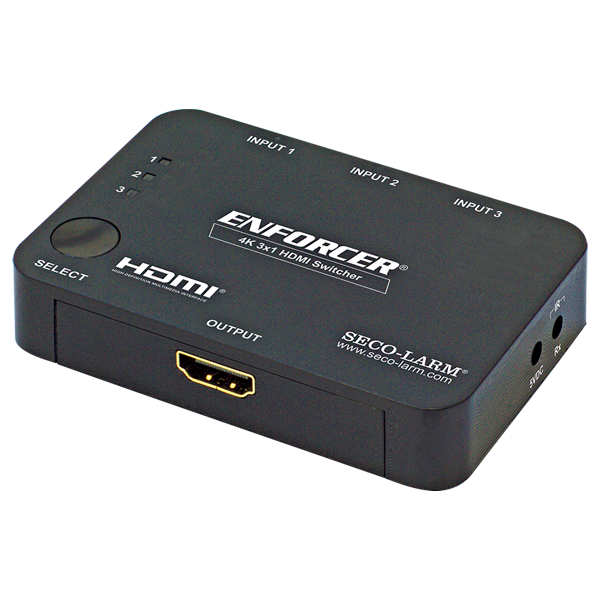 Seco-Larm MVS-AH31-01NQ HDMI Switcher with 3 HDMI Inputs, 4K