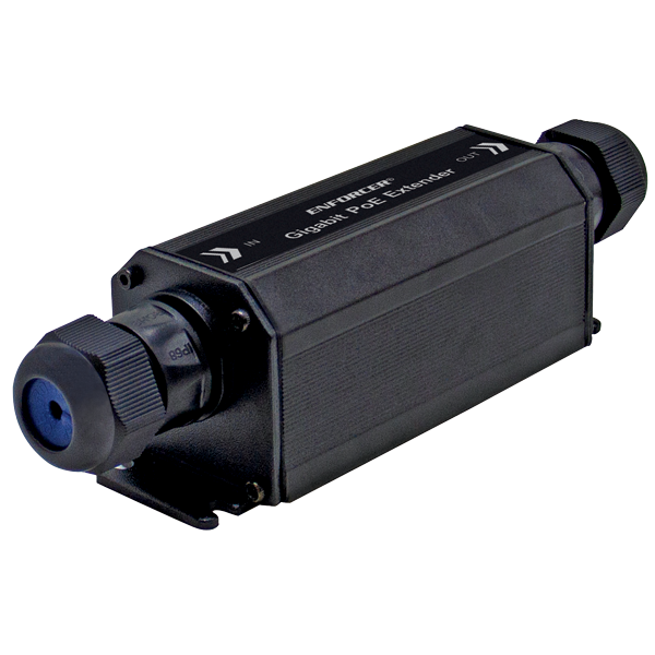 Seco-Larm NR-P101E-TQ Gigabit PoE Extender, 1-Input to 1-Output, Weather-Resistant