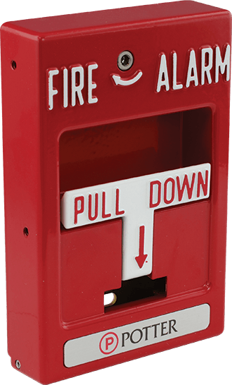 Potter RMS-1T-WP-LP Pull Station, Dual Action, Weatherproof, Hex Reset