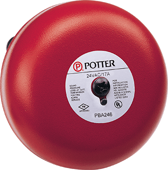 Potter PBA-12010-C 120 VAC 10" Bell With Sign Bracket