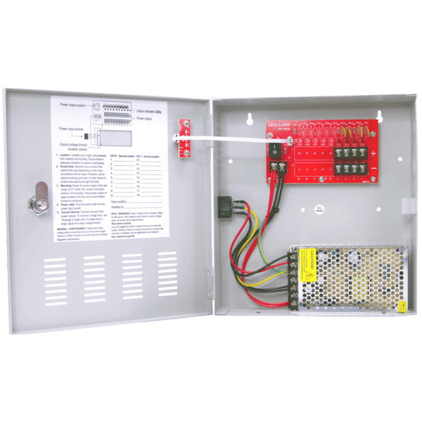 Seco-Larm PC-U0405-PULQ 12VDC Switching CCTV Power Supply, 4 Outputs, 5A total