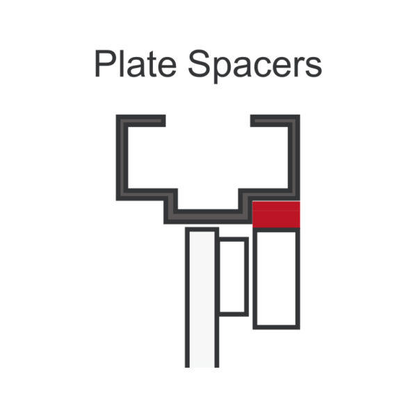 Seco-Larm E-941S-1K2/PQ 1/4″ Plate Spacer for 1,200-lb Series Electromagnetic Locks