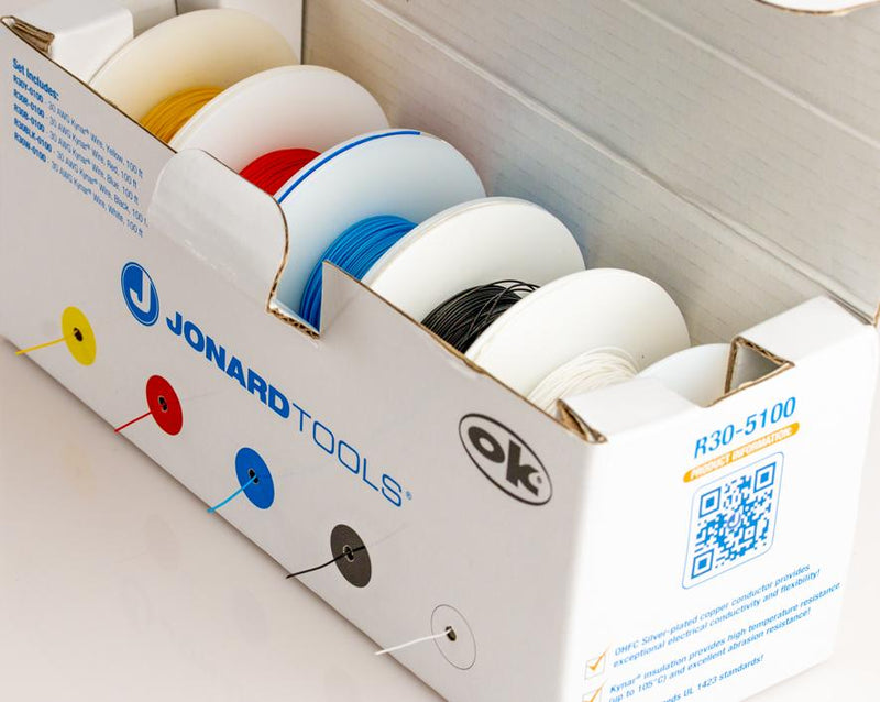 KynarÂ® Wire & Dispenser Box, 5 Color Set (500 ft)
