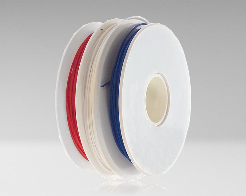 30 AWG KynarÂ® Wire, Red White Blue, 50 ft (Three Rolls)