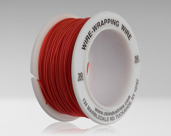 30 AWG KynarÂ® Wire, Red, 50 ft