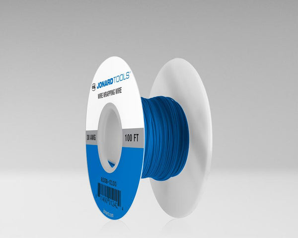 30 AWG KynarÂ® Wire, Blue, 100 ft