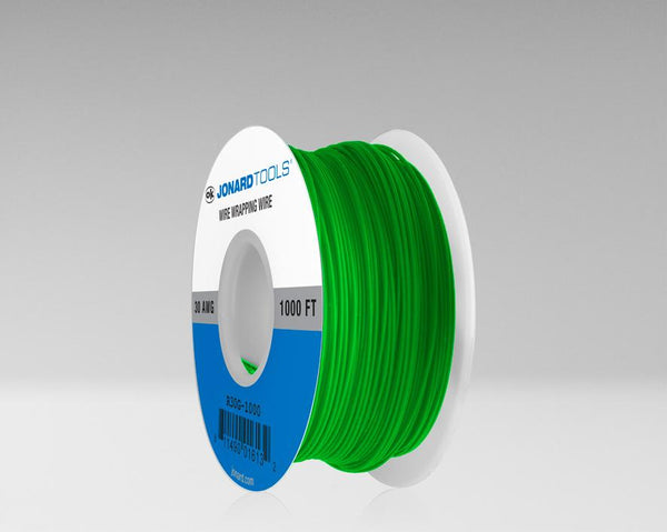 30 AWG KynarÂ® Wire, Green, 1000 ft