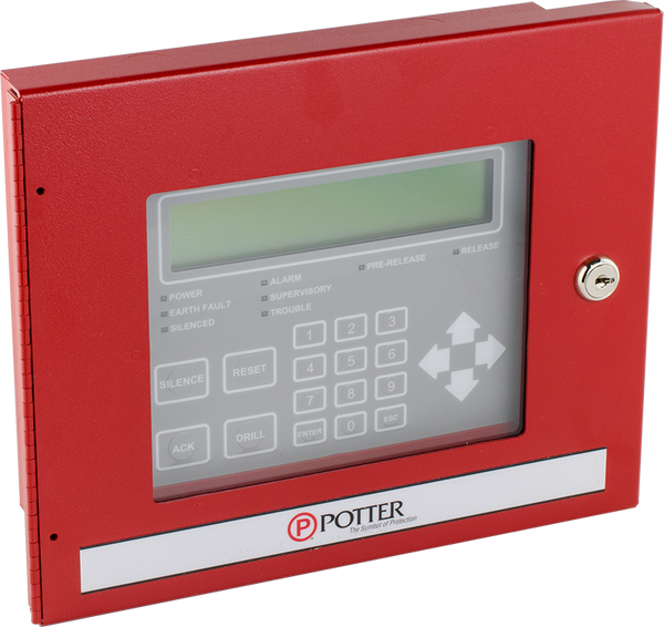 Potter RA-6500FR 160 Char LCD Remote Anctr, Flush Mt, Red
