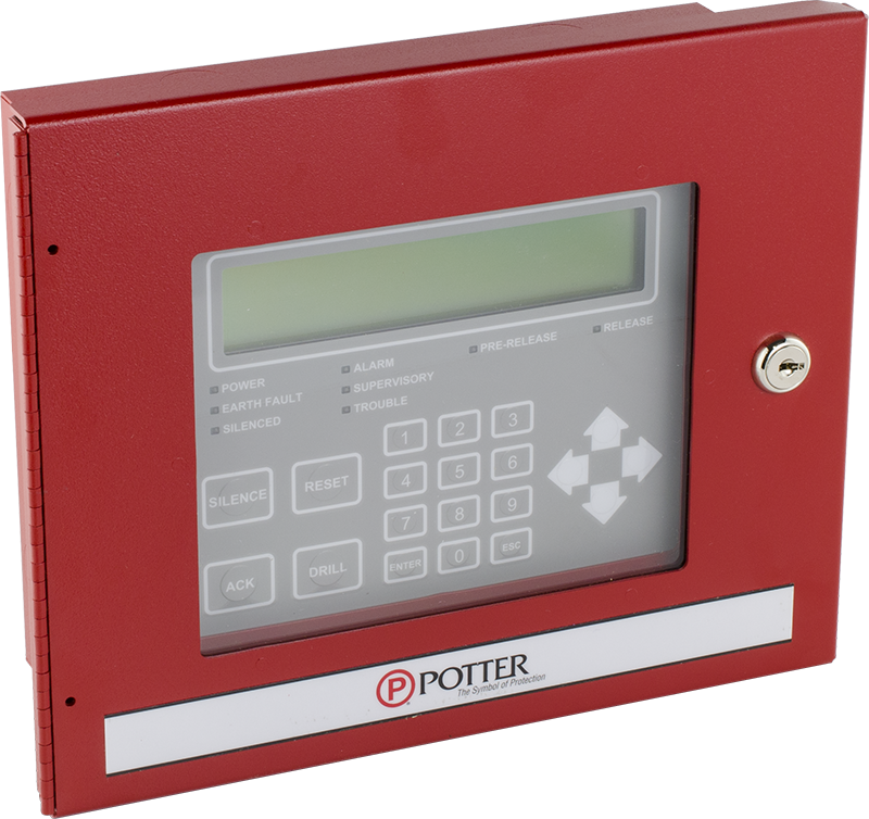 Potter RA-6500FR 160 Char LCD Remote Anctr, Flush Mt, Red