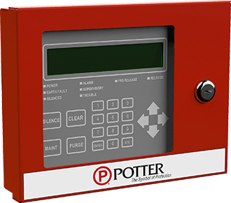 Potter RA-6500 160 Char LCD Remote Anctr  Red Enclosure