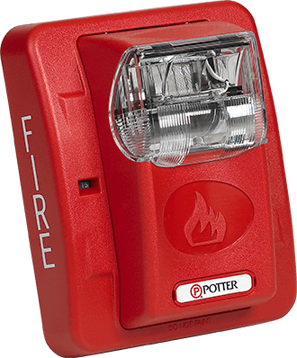 Potter S-24WR Wall Selectable Strobe, Red