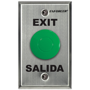 Seco-Larm SD-7201GAPT1Q RTE Single-Gang Plate w Green Mushroom Cap Push Button, “Exit” & Salida,” SPDT, Timer