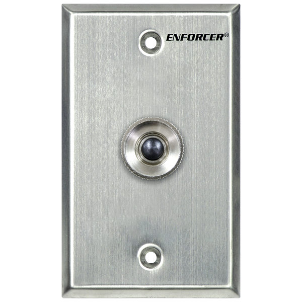 Seco-Larm SD-7201KBQ Push-Button RTE Plate – Single-Gang, Black Push-button, N.C.