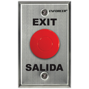 Seco-Larm SD-7201RCPE1Q Request-to-Exit Plate with Red Mushroom Cap Push Button