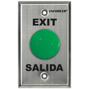 Seco-Larm SD-7213-GSP RTE Plate with Pneumatic Timer – Single-Gang, Green Mushroom Button