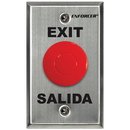 Seco-Larm SD-7213-RSP RTE Plate with Pneumatic Timer – Single-Gang, Red Mushroom Button