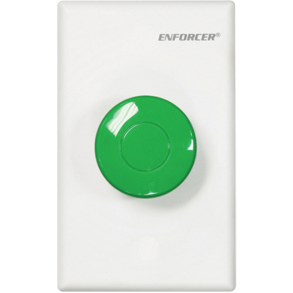 Seco-Larm SD-7217GWQ RTE Plate, Green Mushroom Cap Button with White Plate