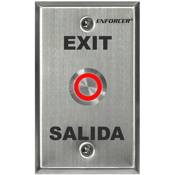 Seco-Larm SD-7275SGEX1Q Multicolor Illuminated Vandal-Resistant RTE Plate – Single-gang