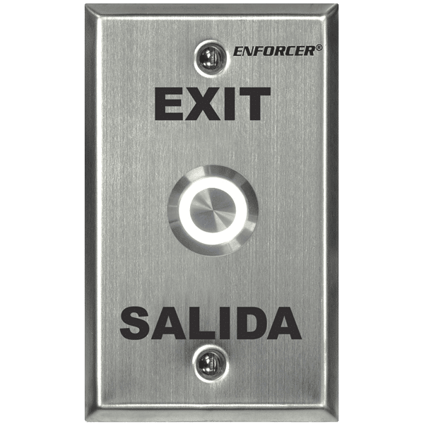 Seco-Larm SD-7275SGEX1Q Multicolor Illuminated Vandal-Resistant RTE Plate – Single-gang
