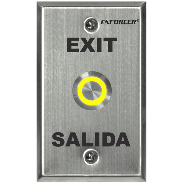Seco-Larm SD-7275SGEX1Q Multicolor Illuminated Vandal-Resistant RTE Plate – Single-gang