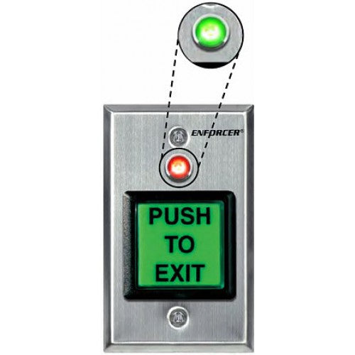 Seco-Larm SD-7623-GSTQ Illuminated RTE Plate with Dual-Color LED and Timer