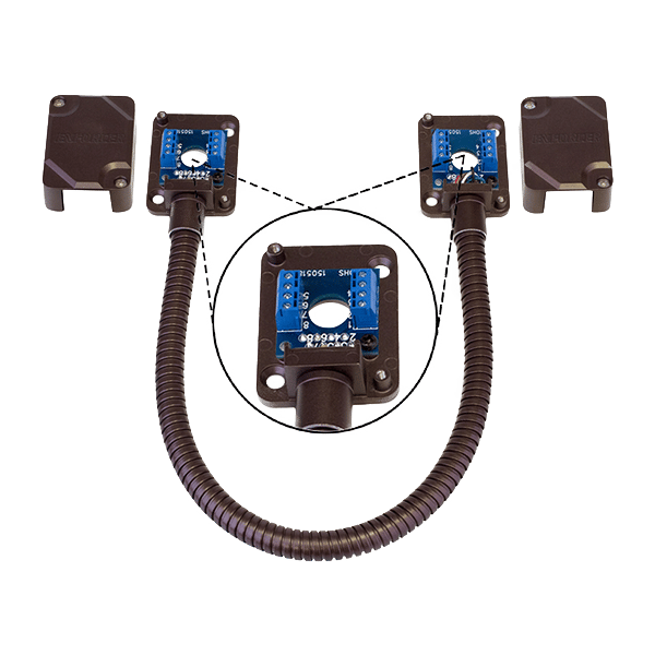 Seco-Larm SD-969-T15Q/B Armored Door Cord – Pre-Wired Terminal Blocks and Removable Covers, Bronze