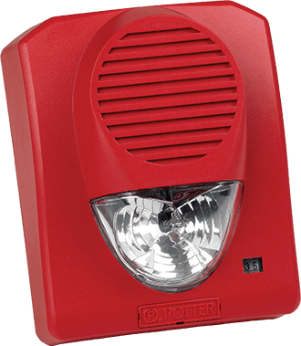 Potter SH-120R 120VAC Weatherproof Selectable Candela Wall Mount Horn Strobe