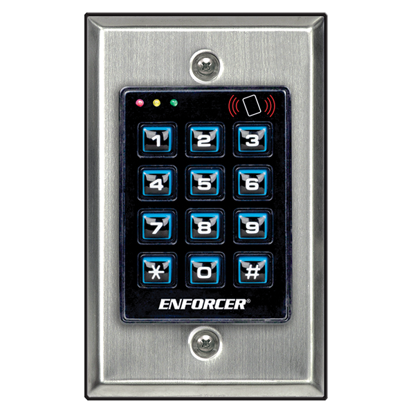 Seco- Larm SK-1131-SPQ Access Control Keypad, Built-in Proximity Reader, 1,200 Users, 3 Outputs, Indoors
