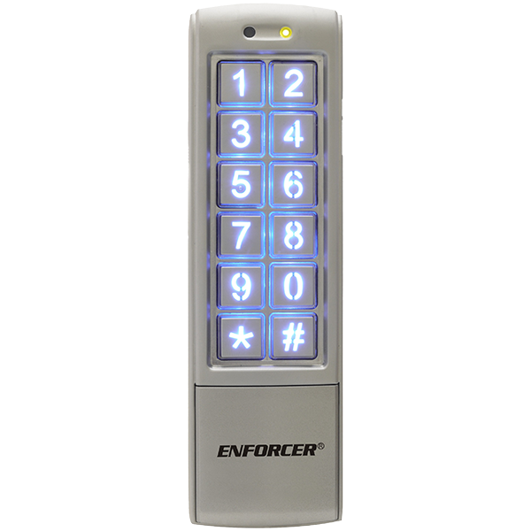 Seco-Larm SK-2323-SDQ Digital Access Keypads, Mullion-Style, Weatherproof – 1010 Users, 2 1-Amp Relays